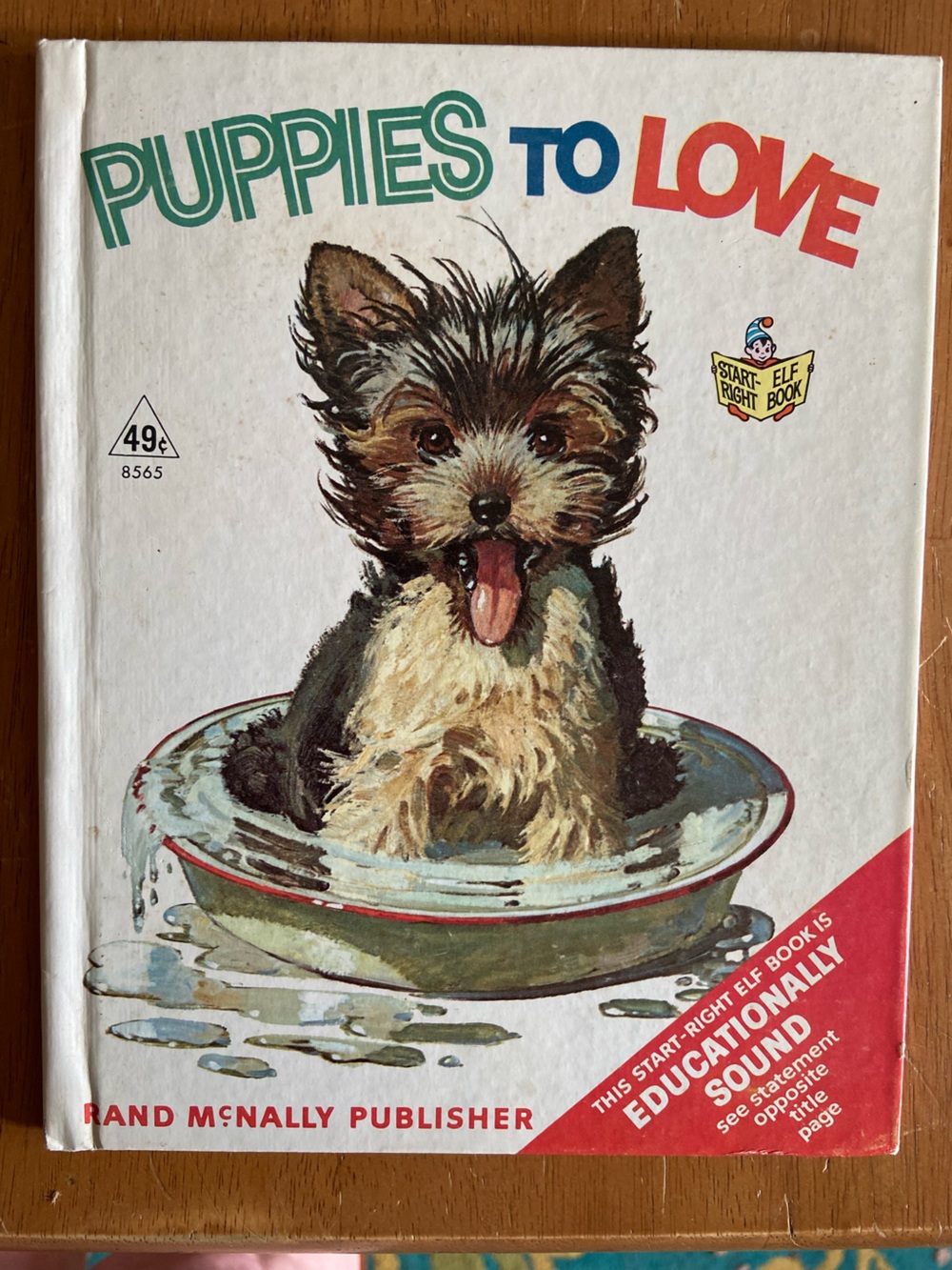 Vintage 70s 1970s Elf book Puppies to Love Yorkie Yorkshire Puppy Dog dogs kids
